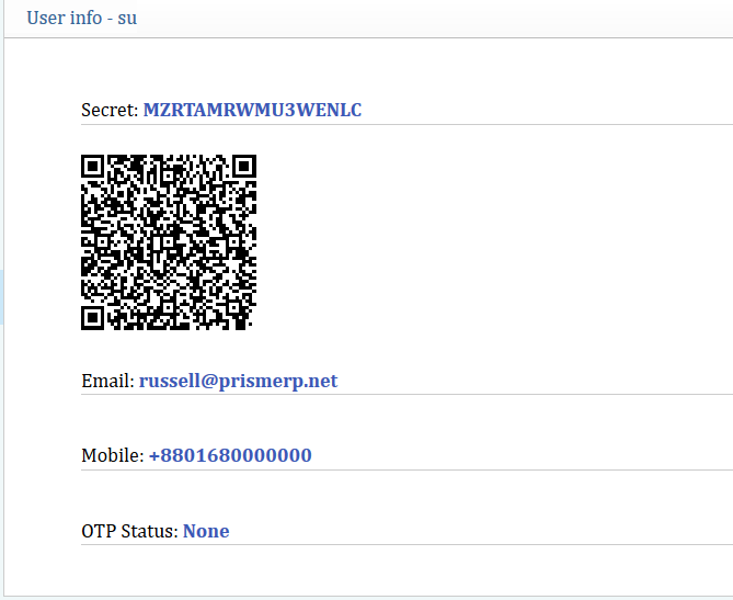 User verification or using authenticator for Security purpose